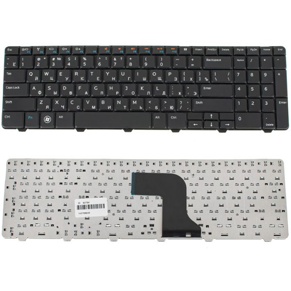 УЦІНКА! Клавіатура для ноутбука DELL (Inspiron: N5010, M5010), rus, black (немає одного кріплення)