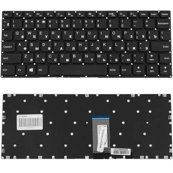 Клавіатура для ноутбука LENOVO (IdeaPad 310S-11IAP series) rus, black, без фрейма
