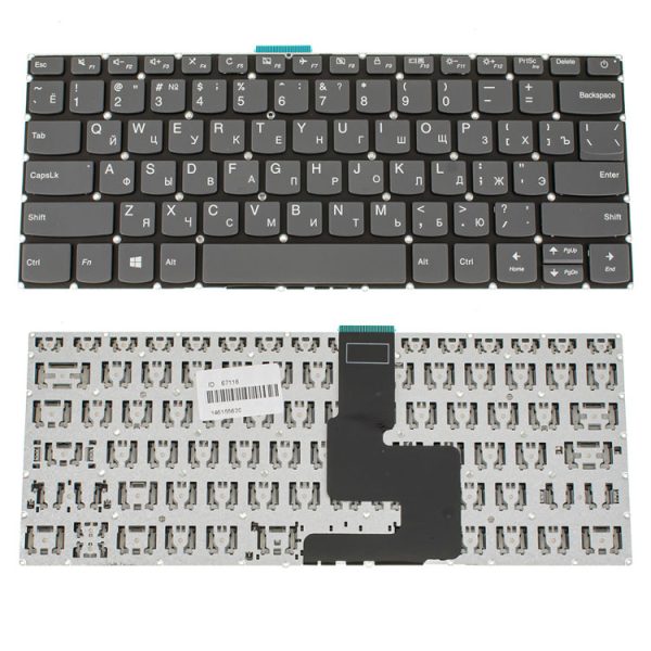 Клавіатура для ноутбука LENOVO (IdeaPad 320-14 series) rus, onyx black, без фрейма