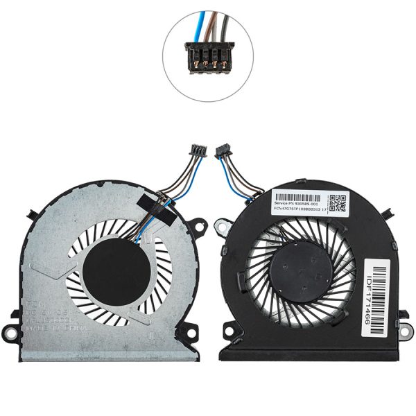 Оригінальний вентилятор для ноутбука HP Pavilion Power 15-CB000, DC 5V 0.5A, 4pin (FCN 930589-001) (Кулер)