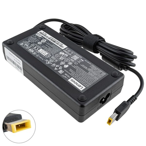 Оригінальний блок живлення для ноутбука LENOVO 20V, 8.5A, 170W, USB+pin (Square 5 Pin DC Plug), black, RECTANGULAR