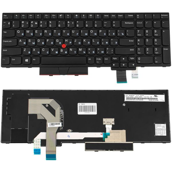 Клавіатура для ноутбука LENOVO (ThinkPad: T570, T580) rus, black