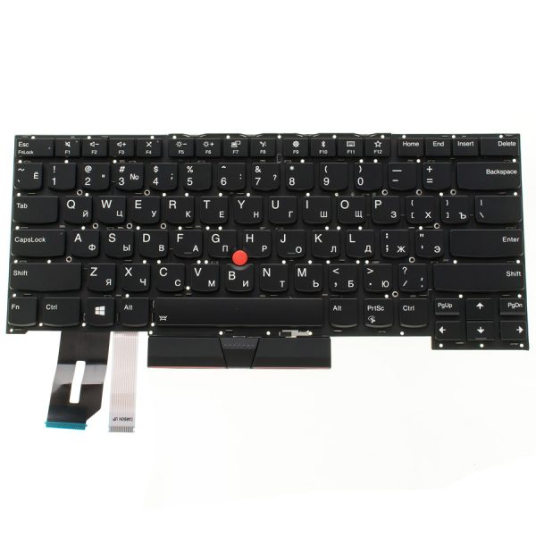 Клавіатура для ноутбука LENOVO (ThinkPad: P1 Gen 2) rus, black, без фрейма, підсвічування клавіш