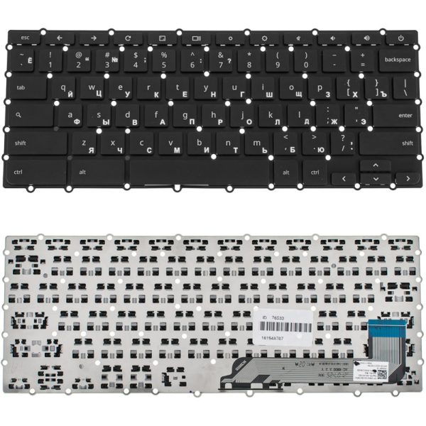 Клавіатура для ноутбука ASUS (C523 series) rus, black, без кадру