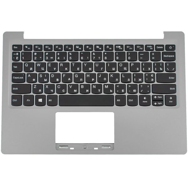 Клавіатура для ноутбука LENOVO (IdeaPad 120S-11IAP Keyboard+передня панель) rus, silver