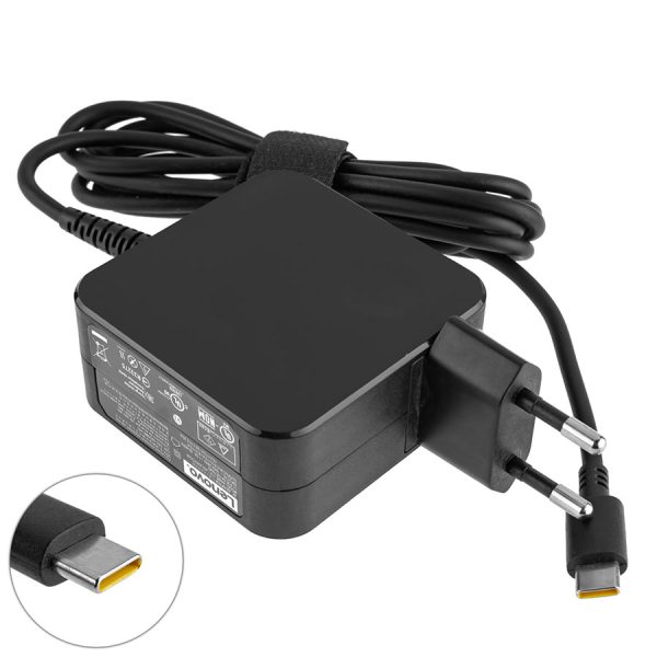 Блок живлення для ноутбука LENOVO TYPE-C 45W, квадратний, black