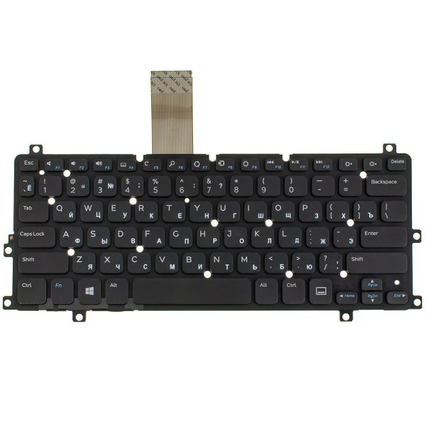 Клавіатура для ноутбука DELL (Inspiron: 3157, 3158), rus, black, без фрейма