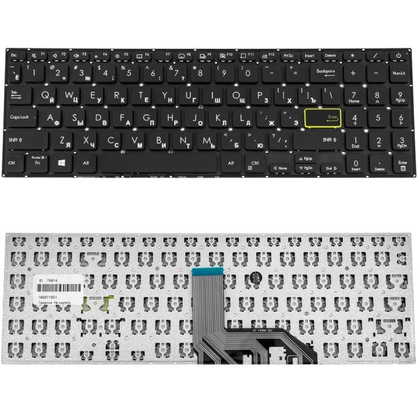Клавіатура для ноутбука ASUS (X513, X531 series) rus, black, без кадру (ОРИГІНАЛ)