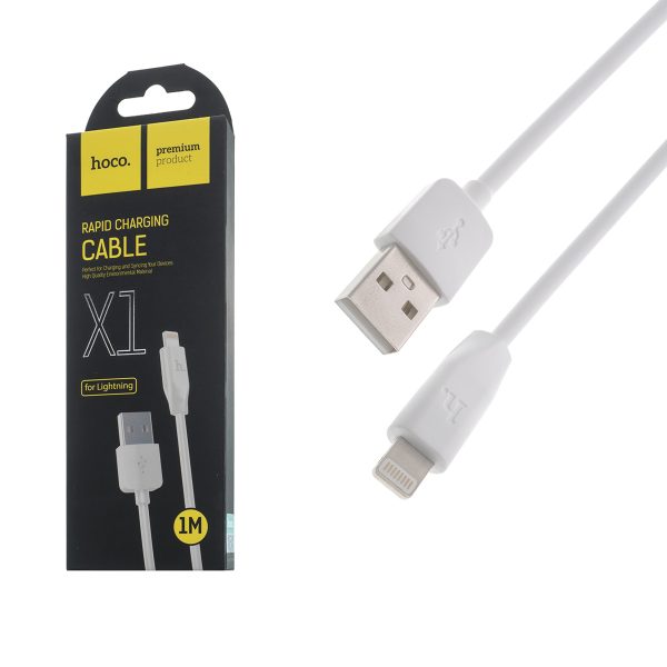 Кабель HOCO X1 Rapid для Lightning, white, 2,4А