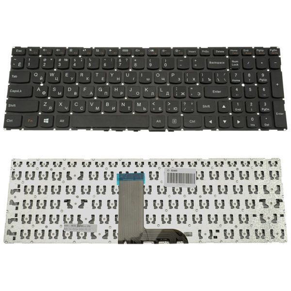 Клавіатура для ноутбука LENOVO (Yoga: 500-15IBD, 500-15ISK) rus, black, без фрейма