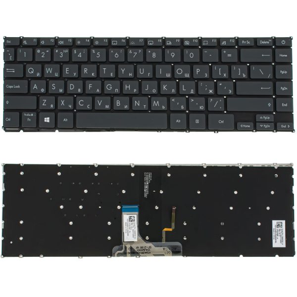 Клавіатура для ноутбука ASUS (UX325 series) rus, black, без фрейму, підсвічування клавіш