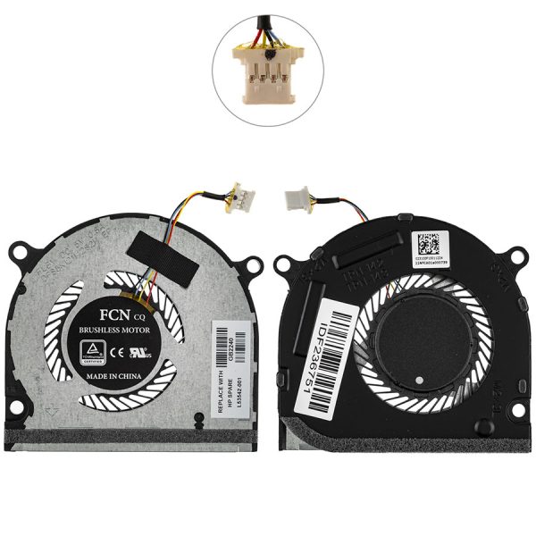 Оригінальний вентилятор для ноутбука HP Envy x360 15-DS (GPU FAN), 15-DR, 15M-DS, DC 5V 0.5A, 4pin (L53542-001) (Кулер)