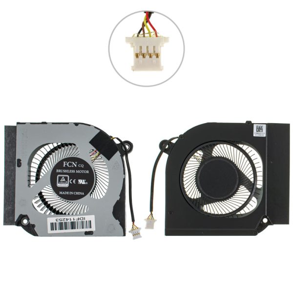 Оригінальний вентилятор для ноутбука ACER NITRO 5 AN517-52, AN515-44, AN515-55, (CPU FAN), З КРИШКОЮ, 4pin (23.Q7KN2.001) (Кулер)
