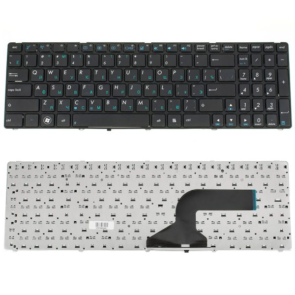 Клавіатура для ноутбука ASUS (A52, K52, X54, N53, N61, N73, N90, P53, X54, X55, X61), rus, black (K52 version)