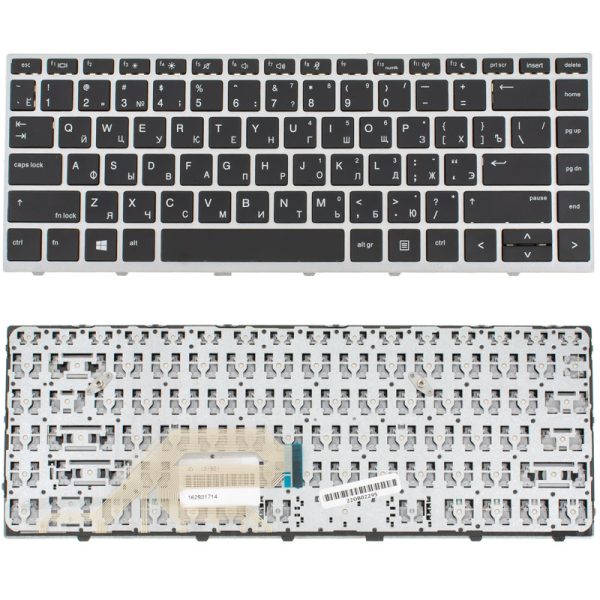 Клавіатура для ноутбука HP (ProBook: 430 G5, 440 G5) rus, black, silver frame